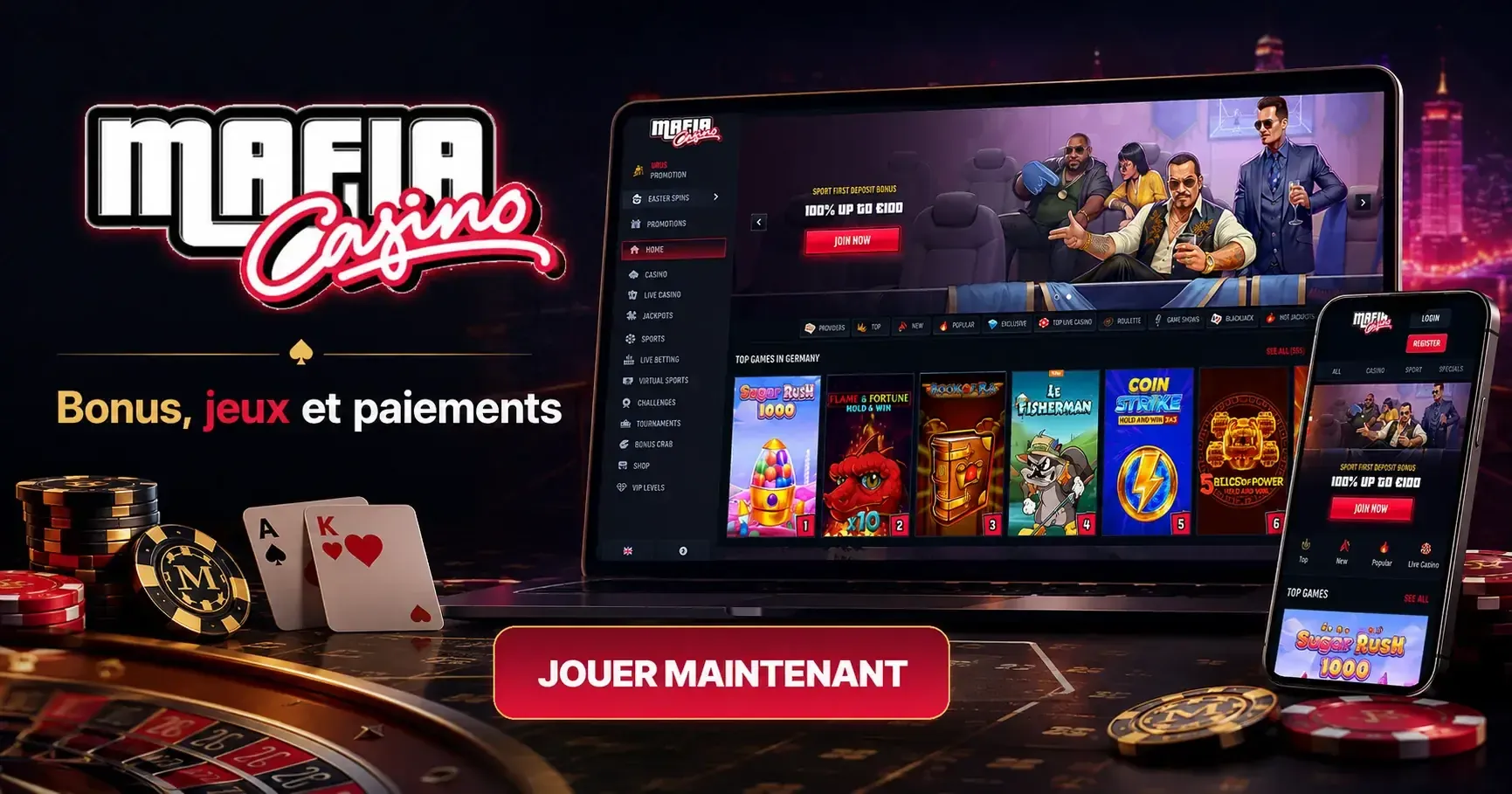 Mafia casino bonus games payments